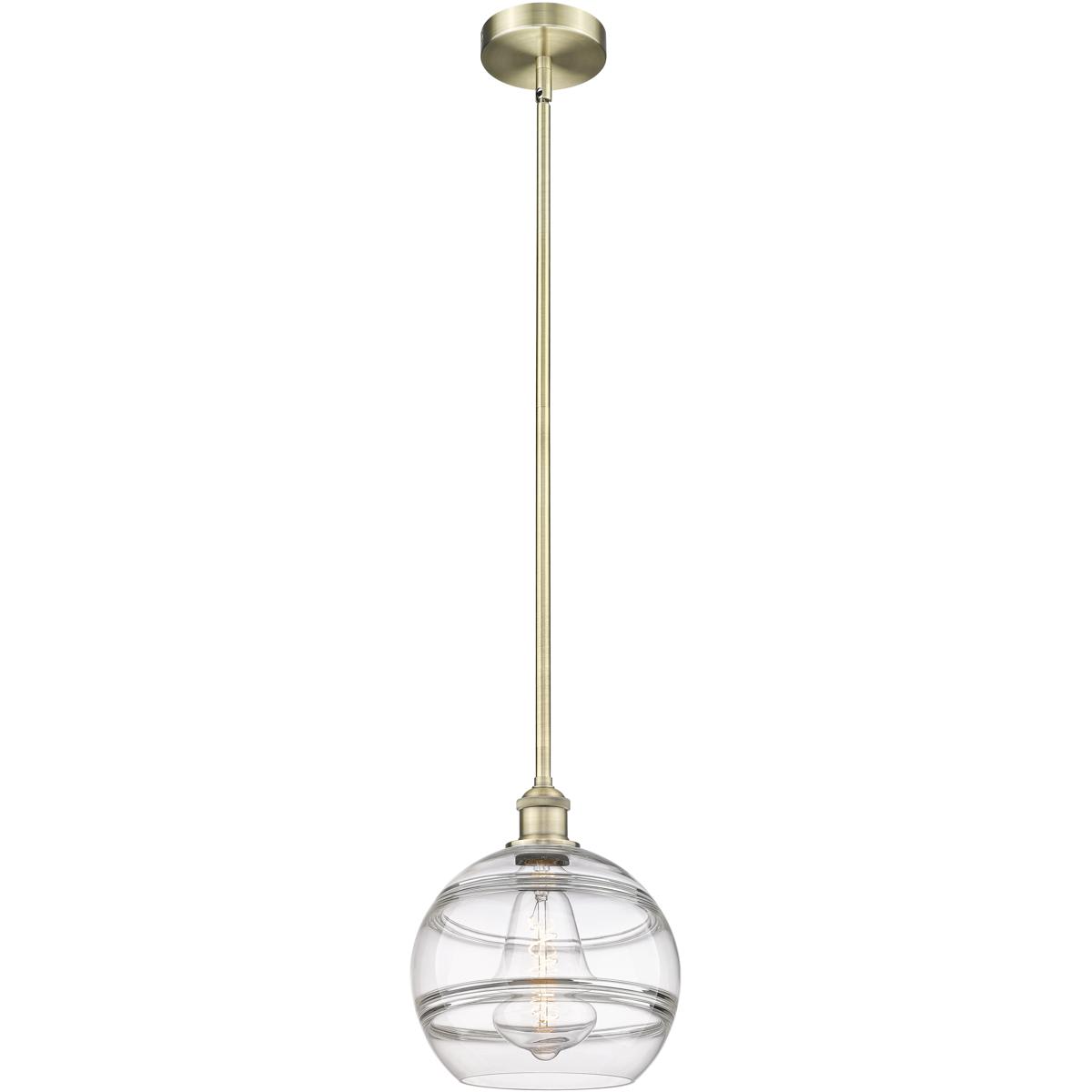 Innovations Lighting 616-1S-AB-G556-10CL Edison Rochester Mini Pendant Antique Brass