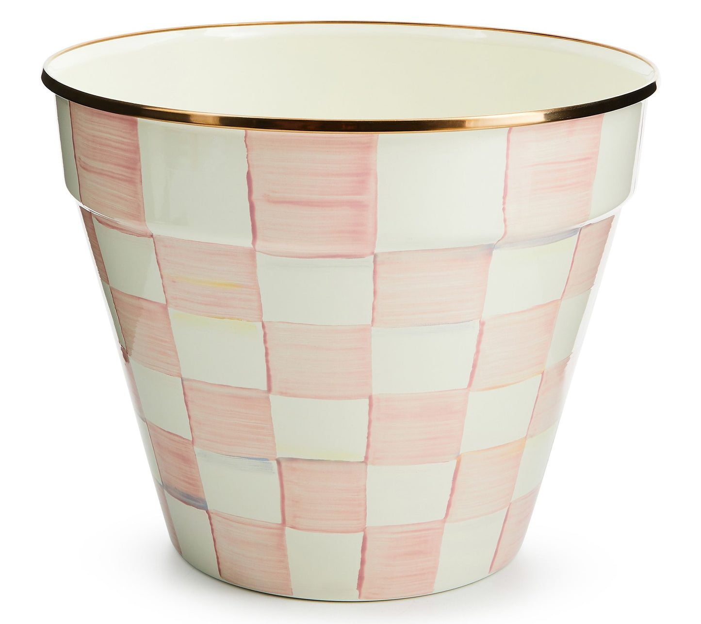 MacKenzie-Childs Rosy Check Extra Large GardenPot