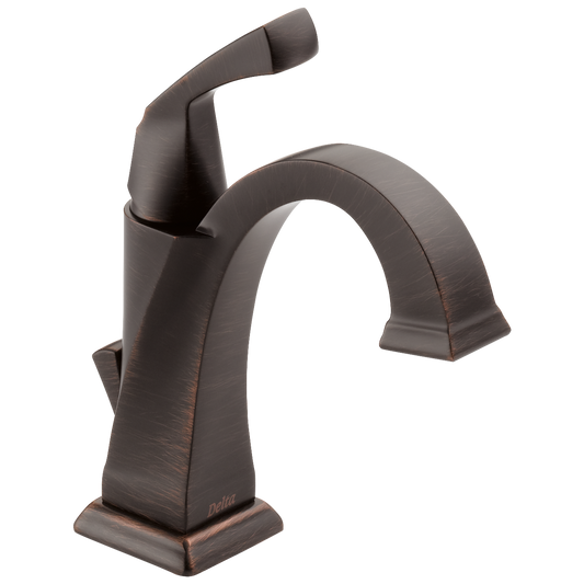 Delta Dryden Venetian Bronze Single hole 1-handle WaterSense Mid-arc Residential Handle Bathroom Sink Faucet with Drain