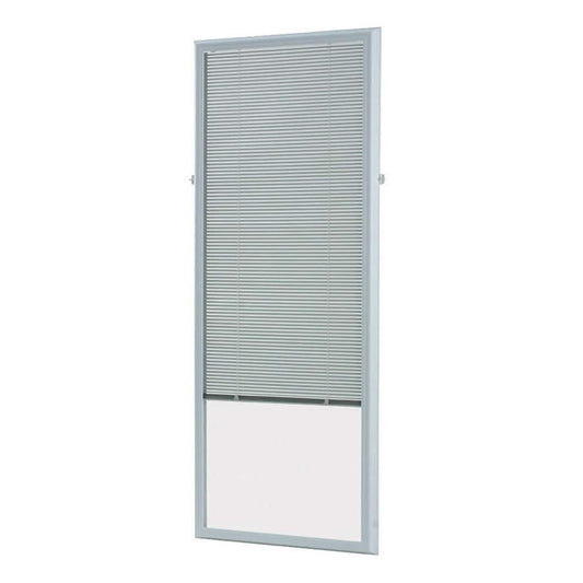 ODL Add on blind 0.59-in Slat Width 27-in x 66-in Cordless White Aluminum Light filtering Mini-blinds