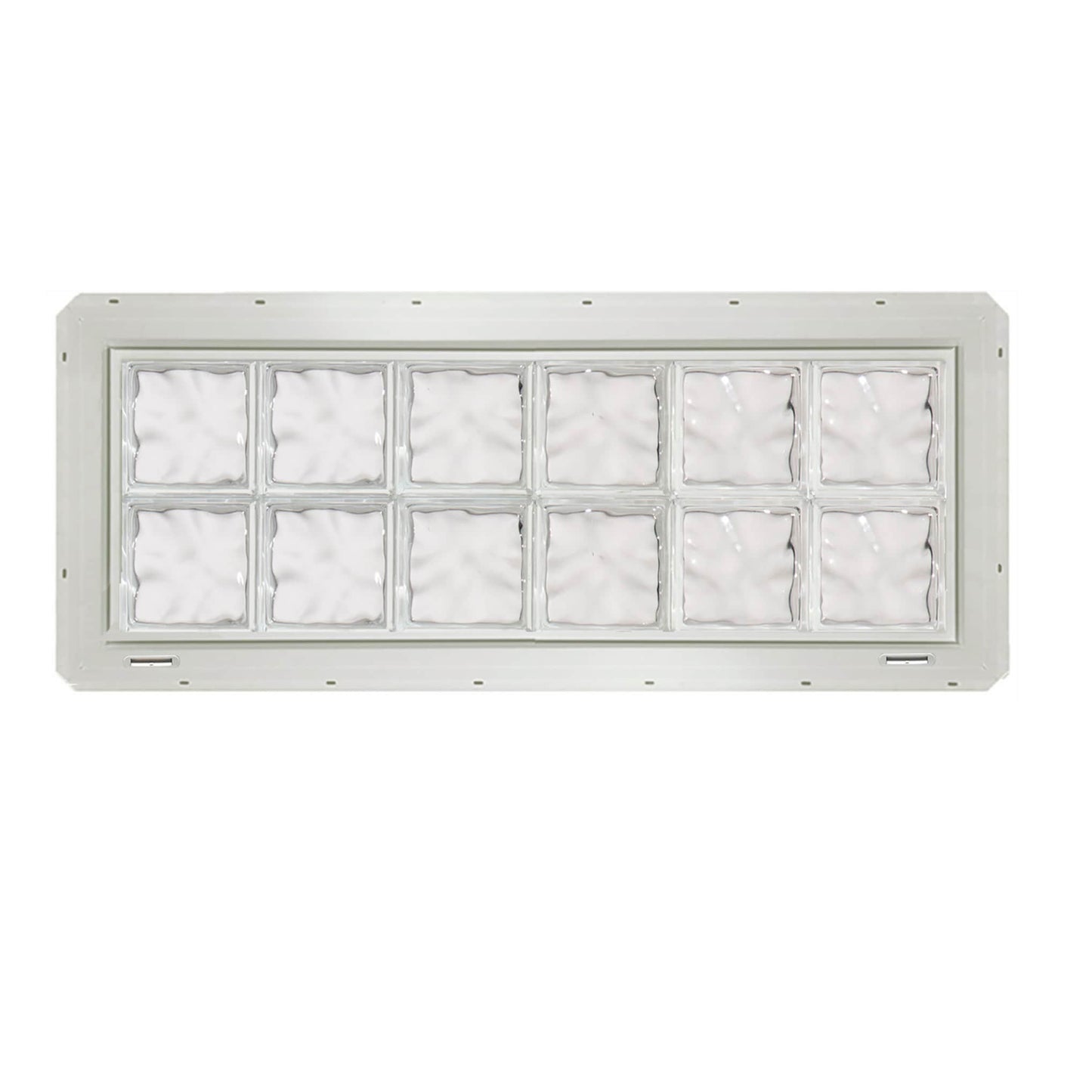 CrystaLok Wavy Glass Vinyl New construction Glass Block Window