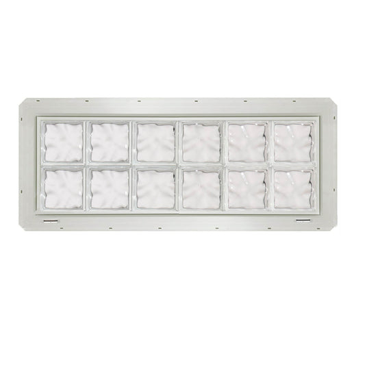CrystaLok Wavy Glass Vinyl New construction Glass Block Window