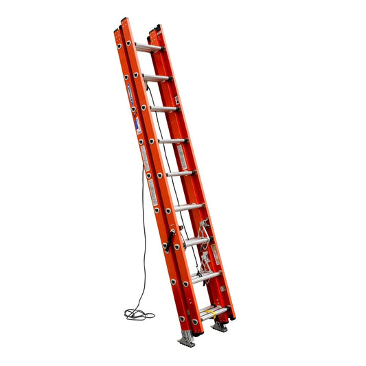 Werner D6200-3 24-ft Fiberglass Type 1a- 300-lb Load Capacity Extension Ladder D6224-3