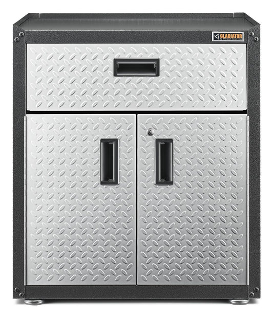 Gladiator Ready-to-Assemble 3/4 Door GearBox 28-in W x 31-in H x 18-in D Freestanding Steel Garage Cabinet in Gray