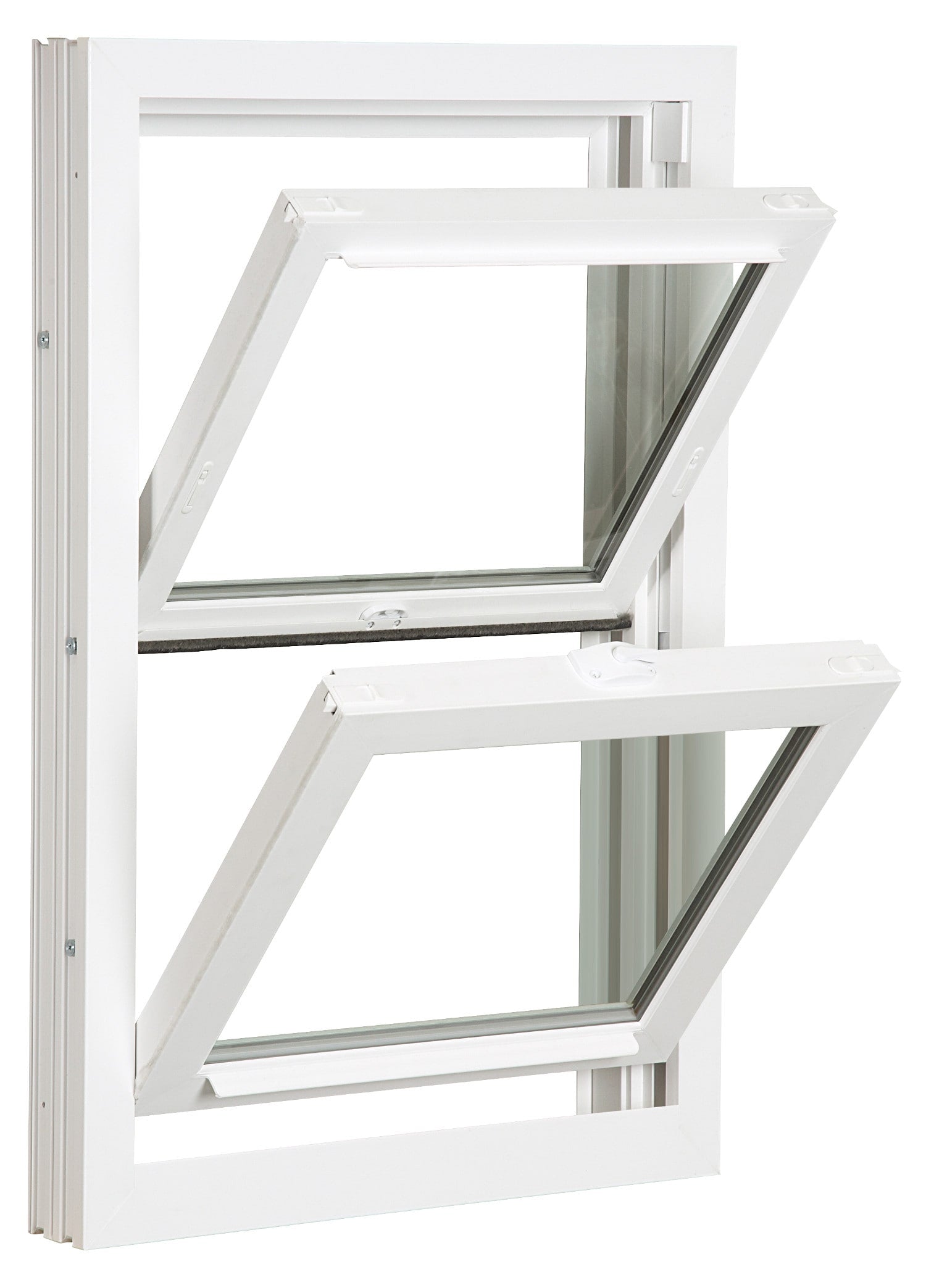 RELIABILT 3900 Series 31-3/4-in x 45-1/4-in White Exterior White Interior Vinyl Replacement Double Hung Window Low-E argon Double Pane Glass (Half Screen Included)