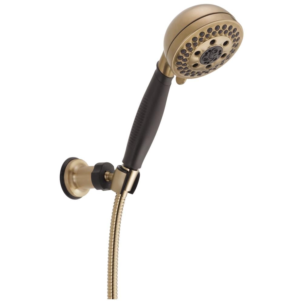 Delta Universal Showering Components 5.0 -Spray Champagne Bronze 4.09-in Round Handheld Shower Head 1.75 GPM