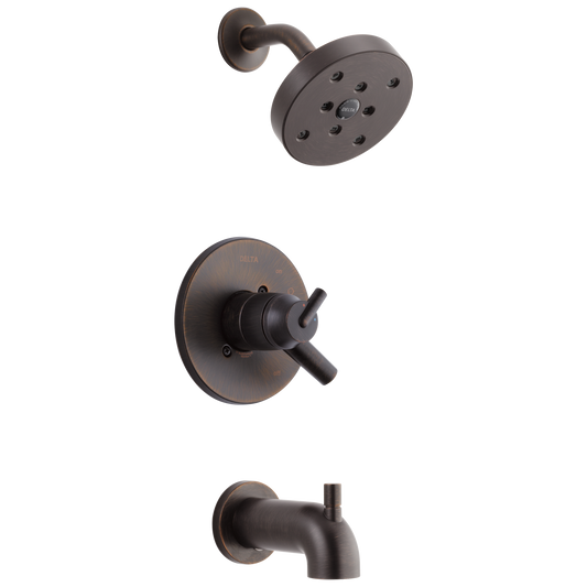 Delta Trinsic Venetian Bronze 2-handle 5.4-in Round Bathtub and shower Faucet (Single Function)