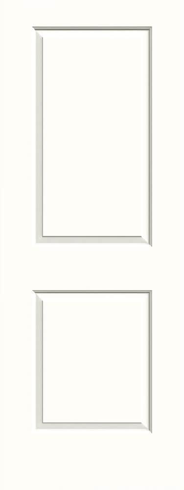 JELD-WEN Carrara 28-in x 80-in Modern White 2-panel Smooth Solid core Prefinished Molded composite Slab Door