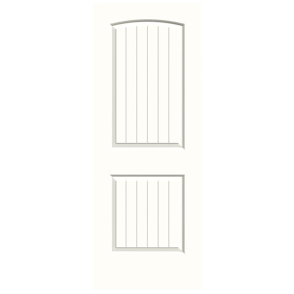 JELD-WEN Santa Fe 28-in x 80-in Modern White 2-panel Smooth Hollow core Prefinished Molded composite Slab Door