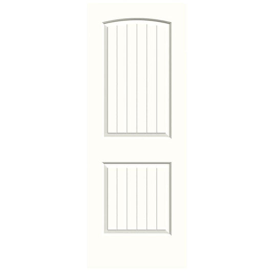 JELD-WEN Santa Fe 28-in x 80-in Modern White 2-panel Smooth Hollow core Prefinished Molded composite Slab Door