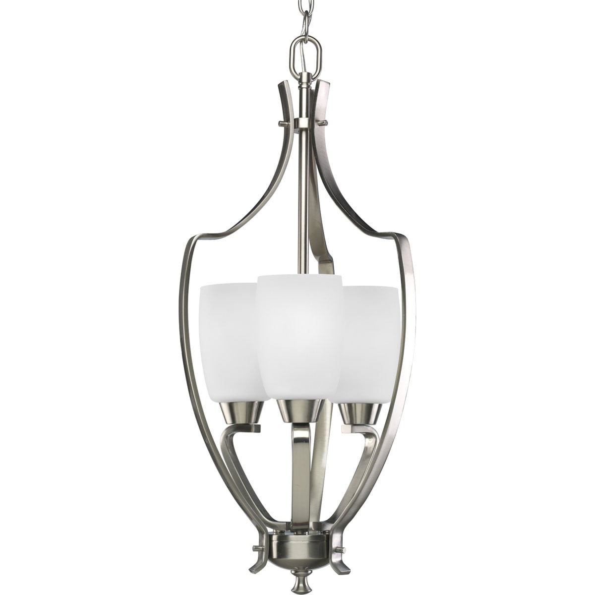 Progress Lighting Wisten 3 -Light Brushed Nickel Indoor Etched glass Glass Steel Chandelier