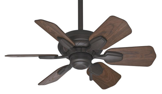 Casablanca Wailea 31-in Brushed Cocoa with Dark Walnut All-Weather Plastic Blades Covered Outdoor Downrod or Flush Mount Ceiling Fan Light Kit Compatible 5 -Blade