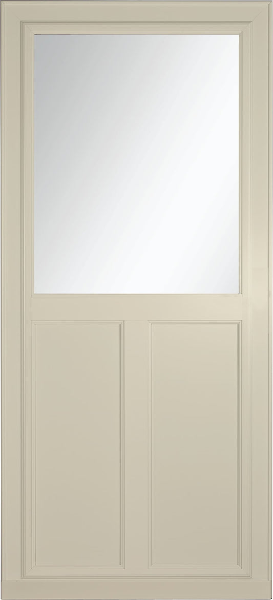 LARSON 80 Highview (Tradewinds) 36-in x 81-in Almond Aluminum Reversible Hinge Storm Door with Retractable Screen ( No handle )