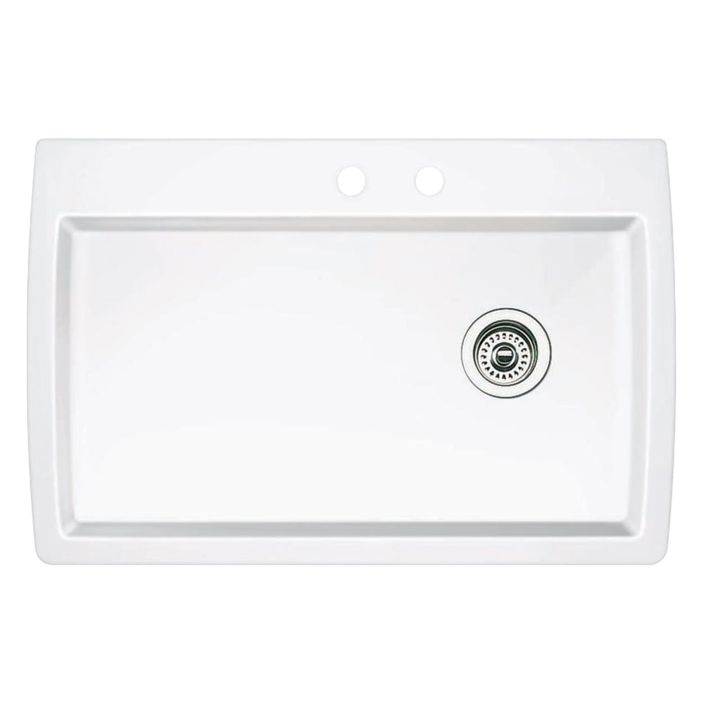 BLANCO Diamond Drop-in or undermount 33.5-in x 22-in Granite Single bowl Kitchen Sink