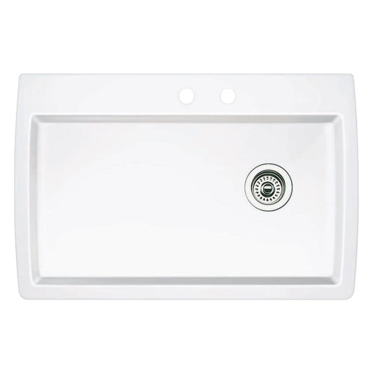 BLANCO Diamond Drop-in or undermount 33.5-in x 22-in Granite Single bowl Kitchen Sink