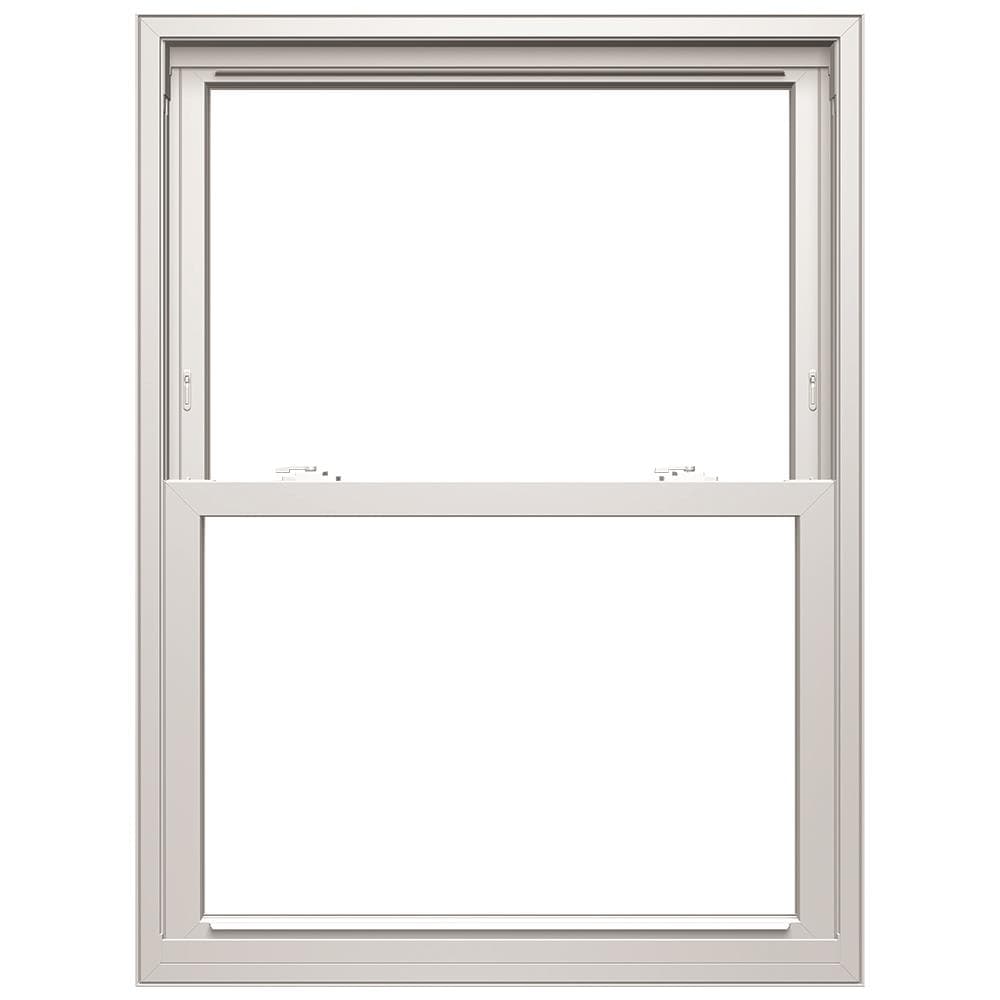 Pella 250 Series 23-1/2-in x 37-1/2-in White Exterior White Interior Vinyl Replacement Double Hung Window Low-E argon Double Pane Glass (Full Screen Included)