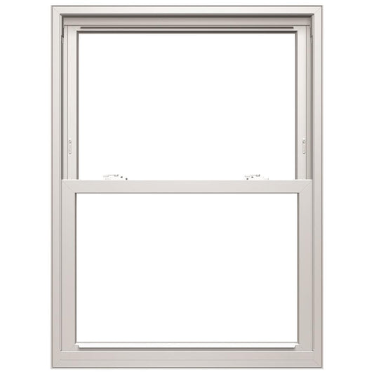 Pella 250 Series 23-1/2-in x 37-1/2-in White Exterior White Interior Vinyl Replacement Double Hung Window Low-E argon Double Pane Glass (Full Screen Included)