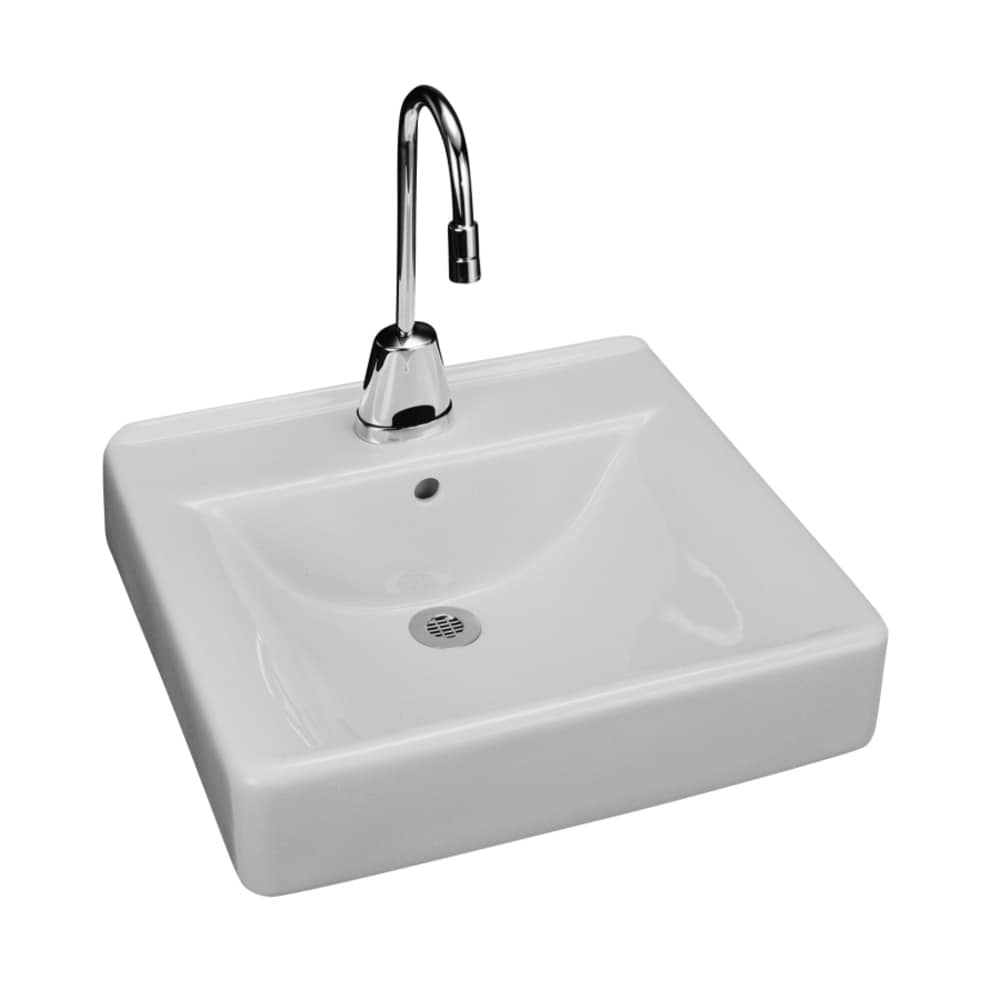 KOHLER Soho Vitreous China 18.0-in Wall-mount Rectangular Traditional White Bathroom Sink