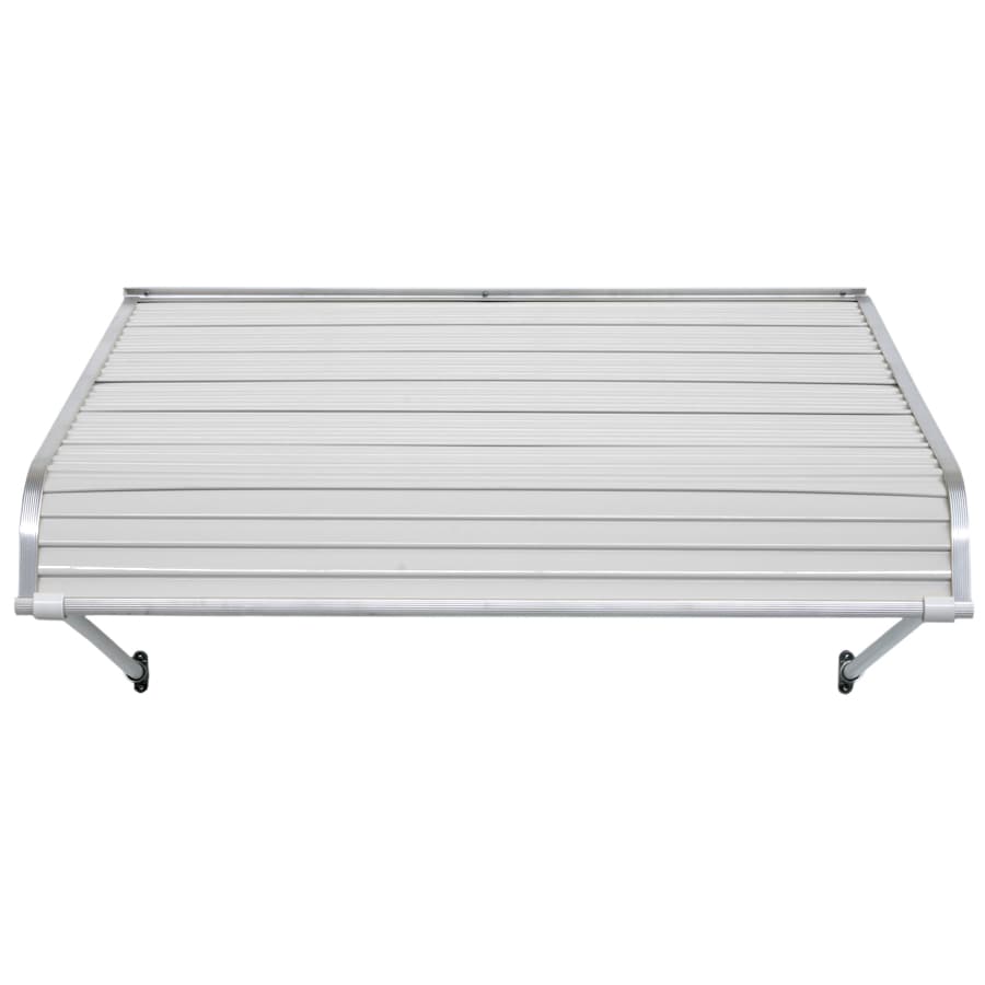 NuImage Awnings 1100 40-Inches Wide x 60-Inches Projection x 21-Inches Height Metal White Solid Fixed Door Awning