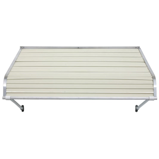 NuImage Awnings 1100 66-Inches Wide x 42-Inches Projection x 16-Inches Height Metal Almond Solid Fixed Door Awning