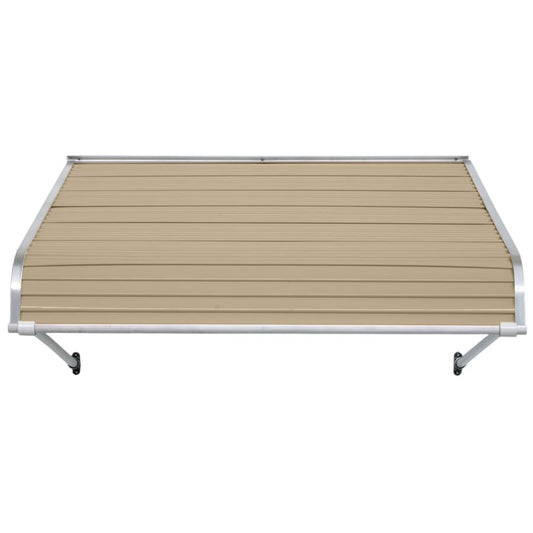 NuImage Awnings 1100 72-Inches Wide x 24-Inches Projection x 12-Inches Height Metal Sandalwood Solid Fixed Door Awning