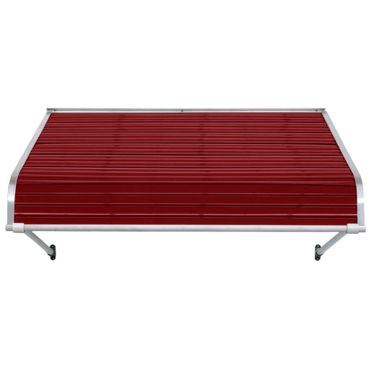 NuImage Awnings 1100 36-Inches Wide x 36-Inches Projection x 15-Inches Height Metal Brick Red Solid Fixed Door Awning
