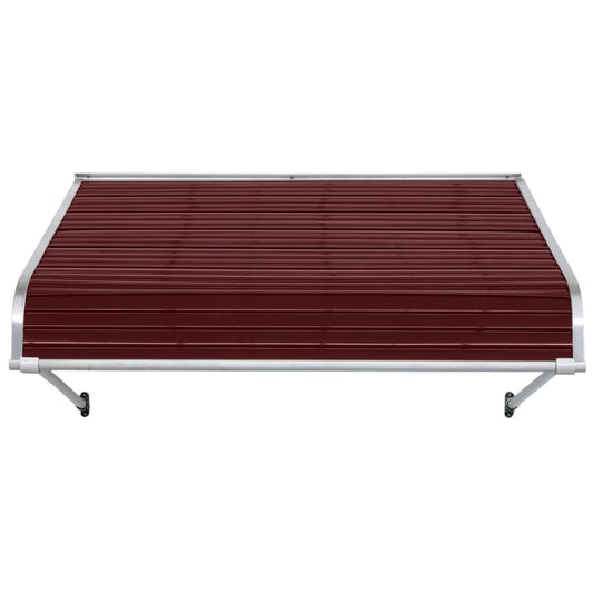 NuImage Awnings 1100 84-Inches Wide x 36-Inches Projection x 15-Inches Height Metal Burgundy Solid Fixed Door Awning