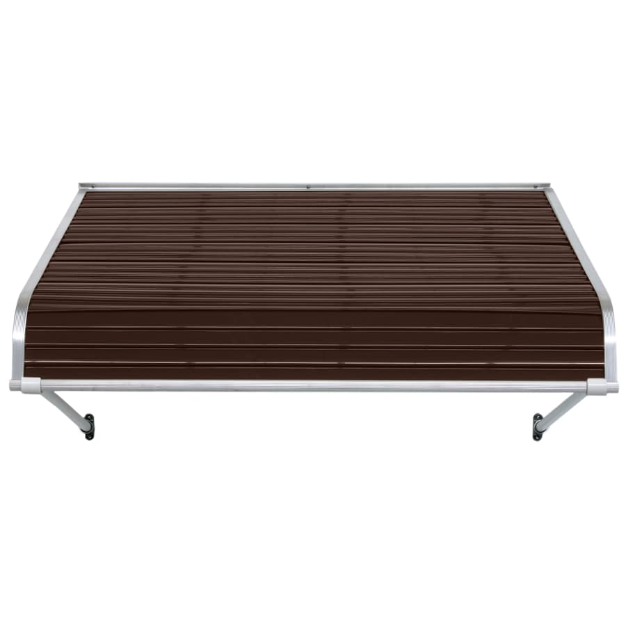 NuImage Awnings 1100 60-Inches Wide x 48-Inches Projection x 18-Inches Height Metal Brown Solid Fixed Door Awning
