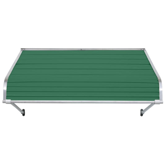 NuImage Awnings 1100 60-Inches Wide x 54-Inches Projection x 20-Inches Height Metal Fern Green Solid Fixed Door Awning