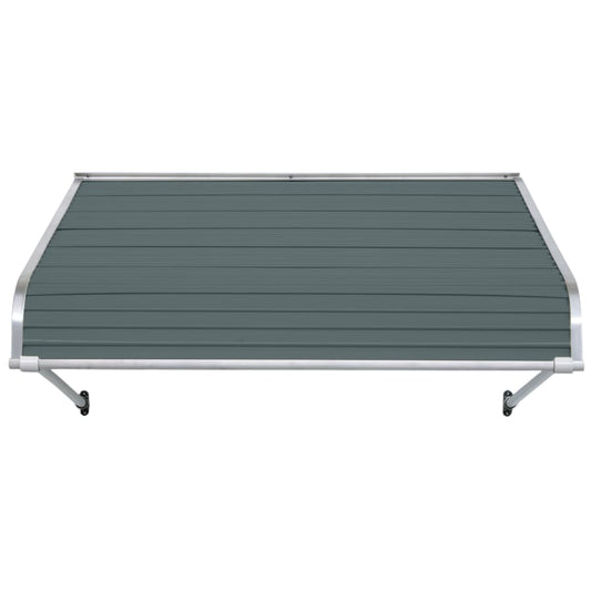 NuImage Awnings 1100 40-Inches Wide x 60-Inches Projection x 21-Inches Height Metal Slate Blue Solid Fixed Door Awning