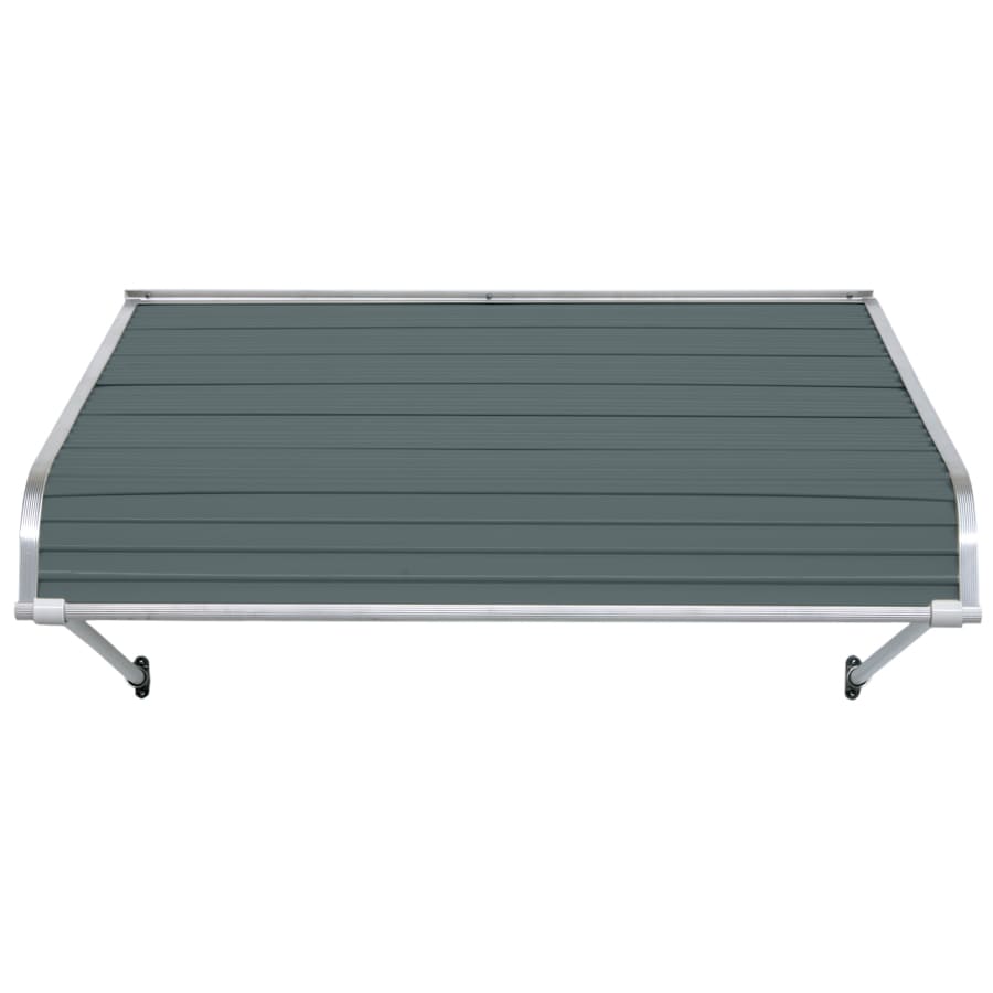NuImage Awnings 1100 60-Inches Wide x 36-Inches Projection x 15-Inches Height Metal Slate Blue Solid Fixed Door Awning