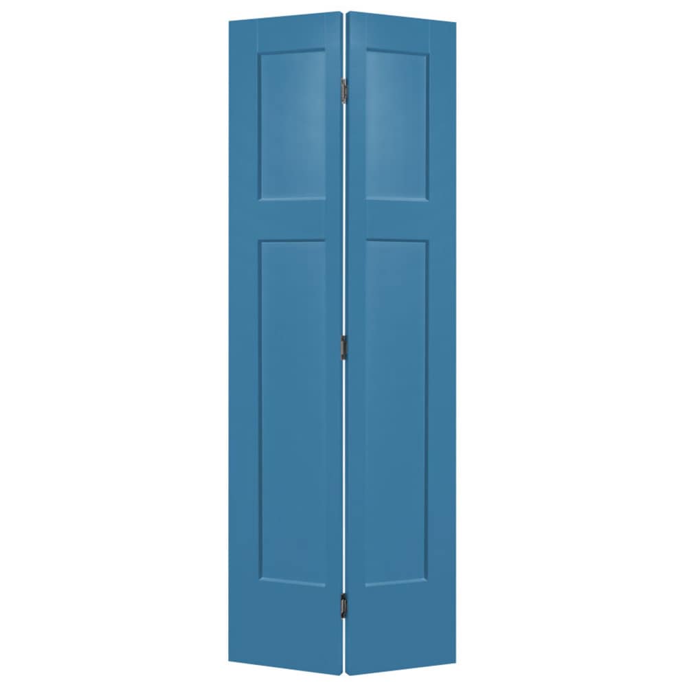 Masonite Winslow 24-in x 80-in Blue Heron 3-panel Smooth Hollow core Prefinished Molded composite Closet Bifold Door ( Hardware Included )