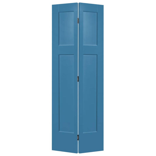 Masonite Winslow 24-in x 80-in Blue Heron 3-panel Smooth Hollow core Prefinished Molded composite Closet Bifold Door ( Hardware Included )