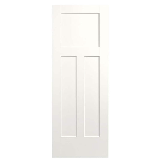 Masonite Winslow 24-in x 80-in Snow Storm 3-panel Smooth Hollow core Prefinished Molded composite Slab Door