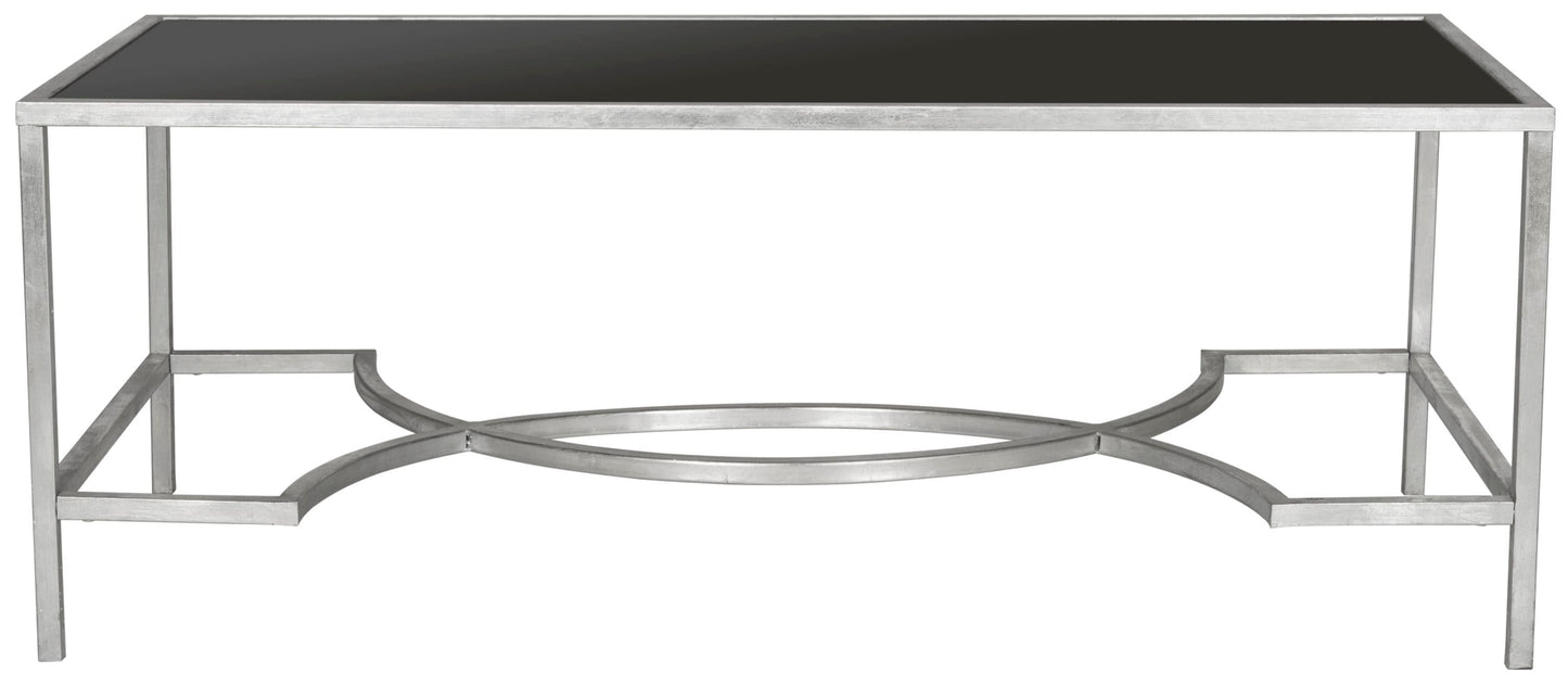 Safavieh Modern Glass Black 48.0-in W x 18.0-in H Coffee Table