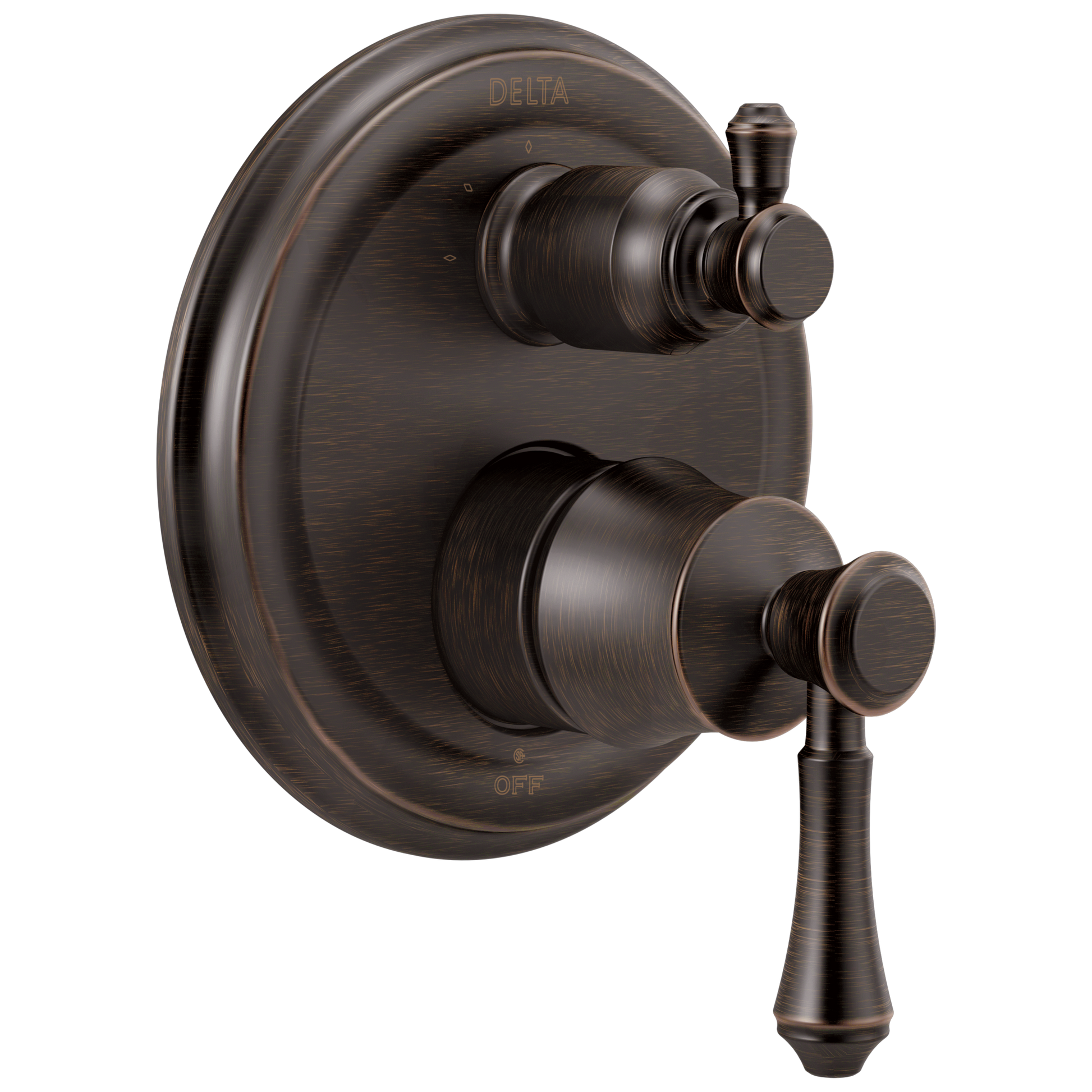 Delta Cassidy Venetian Bronze 4.563-in Universal Bathtub/Shower Shower mixer 0.5-in -ID