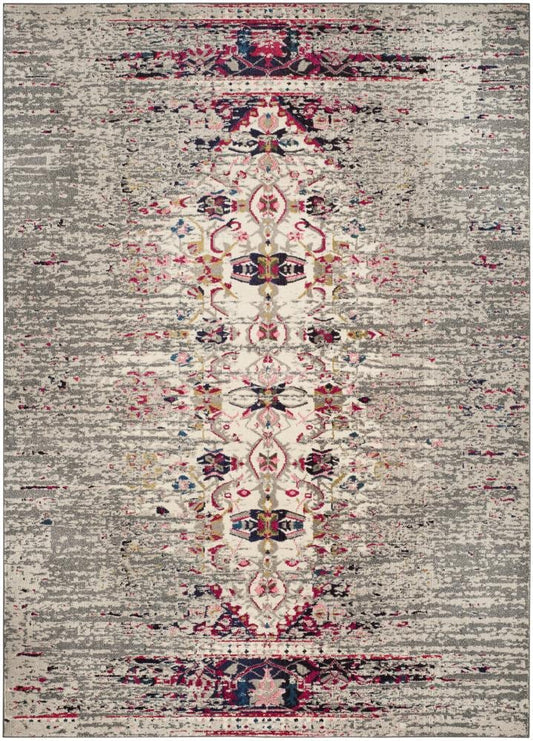 Safavieh Monaco Kimberly 10 x 14 (ft) Loomed Polypropylene Gray/Ivory Rectangular Indoor Distressed/Overdyed Vintage Spot Clean Only Area rug