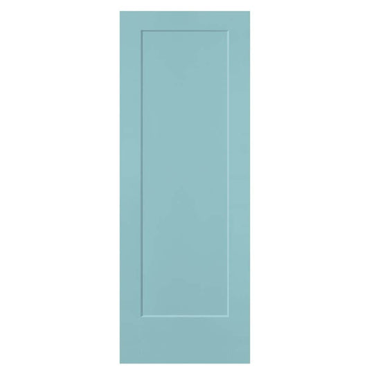 Masonite Lincoln Park 28-in x 80-in Sea Mist 1-panel Smooth Solid core Prefinished Molded composite Slab Door