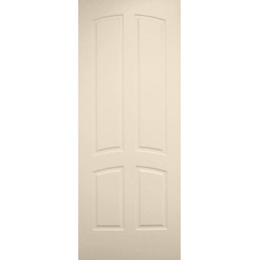 American Building Supply Encore 24-in x 80-in Cream-n-Sugar 4-panel Smooth Solid core Prefinished MDF Slab Door