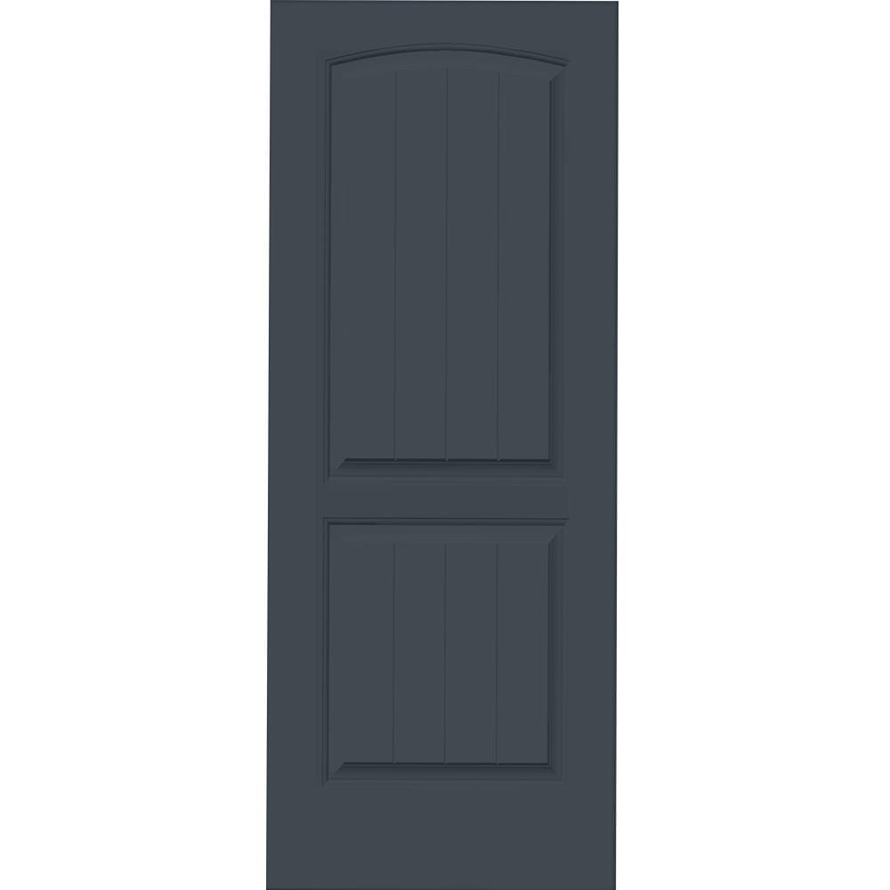 American Building Supply Encore 36-in x 80-in Steele Gray 2-panel Smooth Solid core Prefinished MDF Slab Door