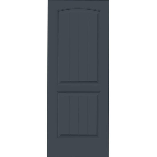 American Building Supply Encore 36-in x 80-in Steele Gray 2-panel Smooth Solid core Prefinished MDF Slab Door