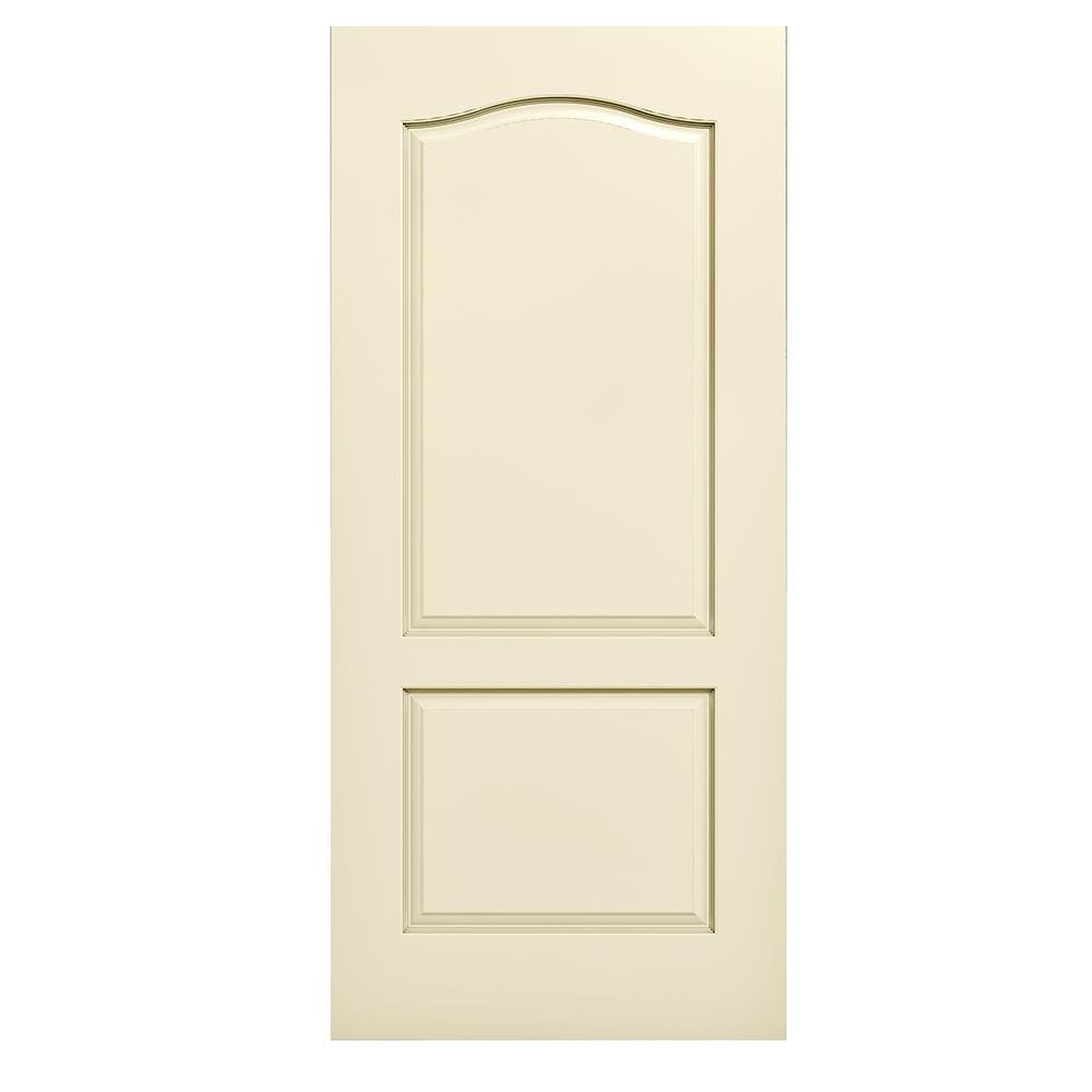 RELIABILT 28-in x 80-in Cream-n-Sugar 2-panel Textured Hollow core Prefinished Molded composite Slab Door