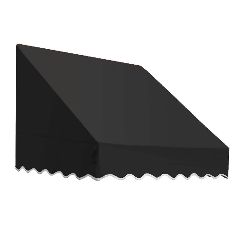 Awntech San Francisco 64.5-in Wide x 24-in Projection x 31-in Height Fabric Black Solid Fixed Window/Door Awning