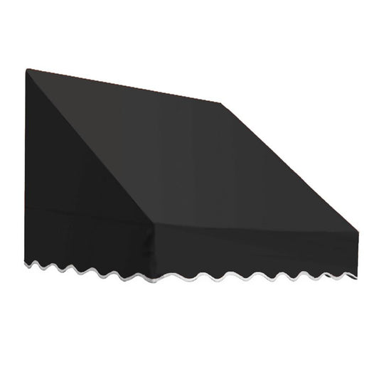 Awntech San Francisco 64.5-in Wide x 24-in Projection x 31-in Height Fabric Black Solid Fixed Window/Door Awning
