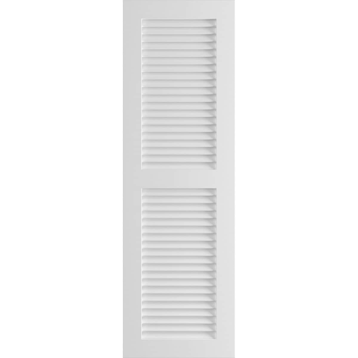 Ekena Millwork 15-in W x 65-in H Unfinished Paintable/Stainable Louvered Exterior Shutters ( 2 -Pack )