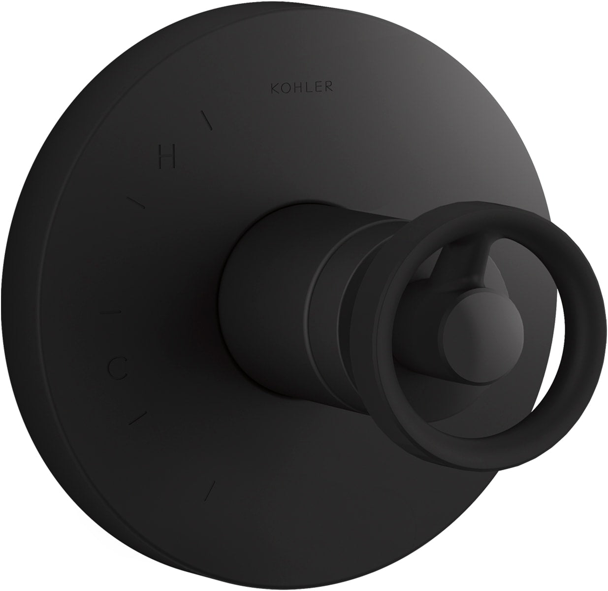 KOHLER Matte Black 1 -Handle Knob Shower Faucet Handle