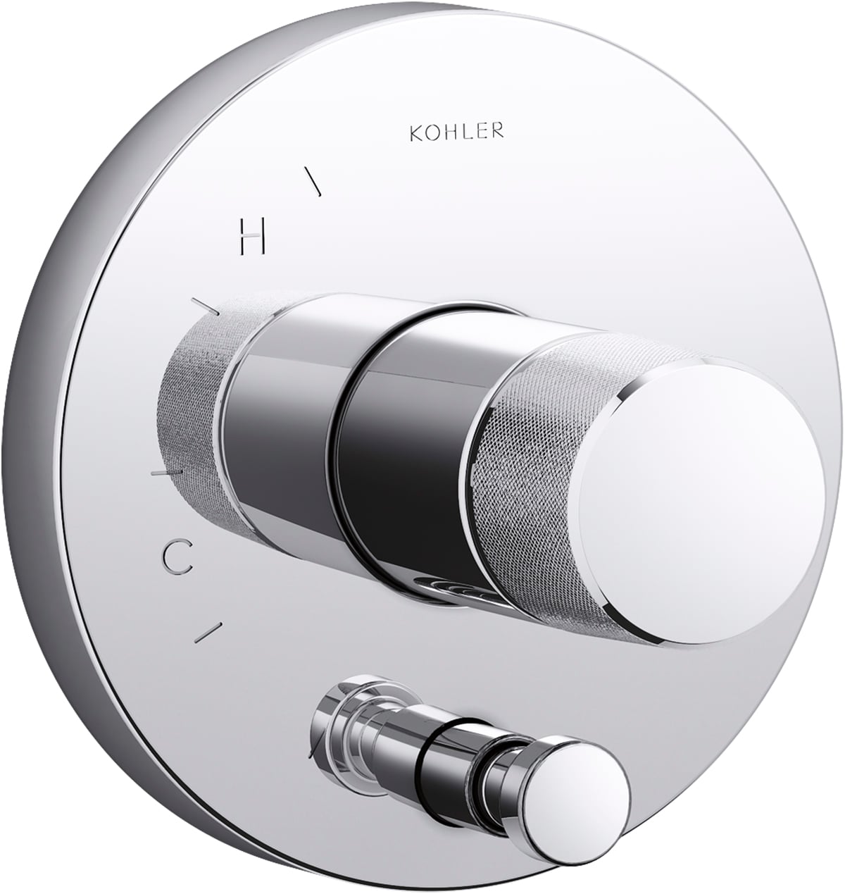 KOHLER Polished Chrome 1 -Handle Knob Shower Faucet Handle