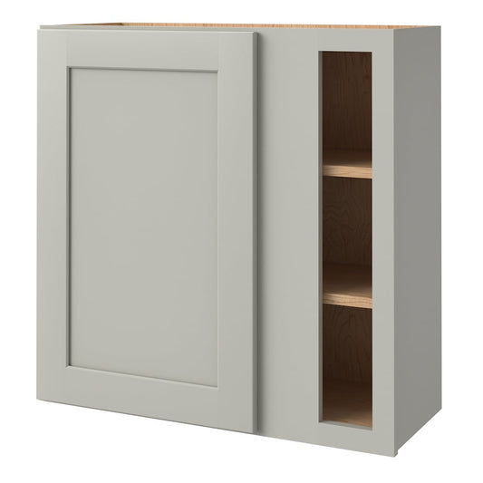 allen + roth Stonewall 30-in W x 30-in H x 12-in D Stone Blind Corner Wall Fully Assembled Cabinet Flat Panel Shaker
