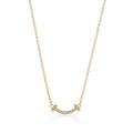 18K Tiffany Small Diamond Pendant Necklace