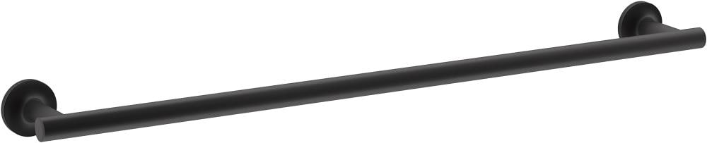 KOHLER Purist 25-in Matte Black Wall mount Single Towel Bar